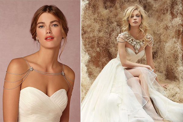 Bridal shop recommends no necklace is that the trend now r weddingplanning